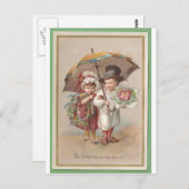 Carte de voeux Victorian Christams 1885 (Devant / Derrière)