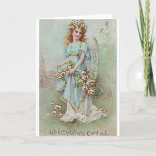 Carte de voeux Victorian Christmas Angel