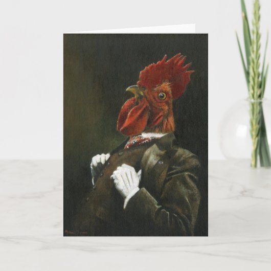 Carte de voeux Victorian Cockerel (Devant)