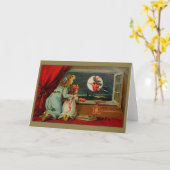 Carte de voeux Victorian Halloween Witch (Fleur jaune)