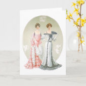Carte de voeux Victorian Ladies (Fleur jaune)