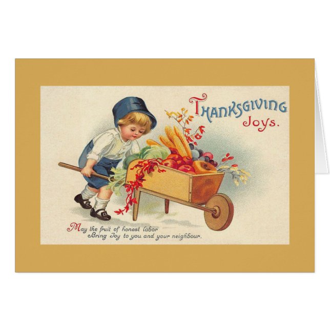 Carte de voeux Victorian Thanksgiving (Devant horizontal)