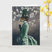 Carte de voeux Victorian Vixen (Fleur jaune)