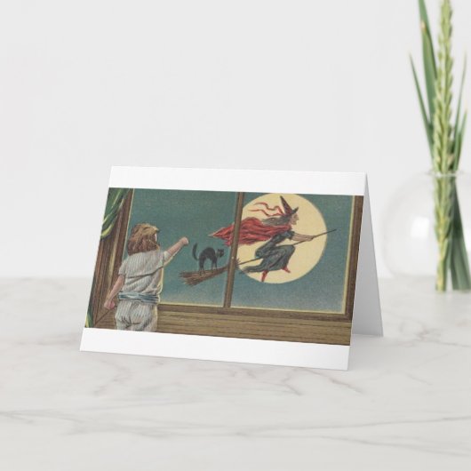 Carte de voeux Victorian Witch Befana Halloween (Devant)