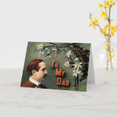 Carte de voeux victorienne de fête des pères (Fleur jaune)