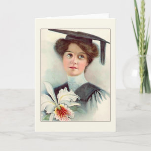Carte de voeux victorienne d'obtention du diplôme
