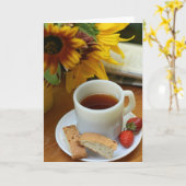 Carte de voeux vide (Fleur jaune)