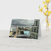 Carte de voeux vide (Fleur jaune)
