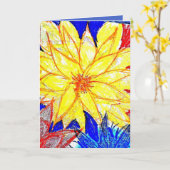 Carte de voeux vide (Fleur jaune)