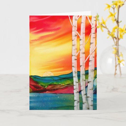 Carte de voeux vide de l'arbre (Fleur jaune)