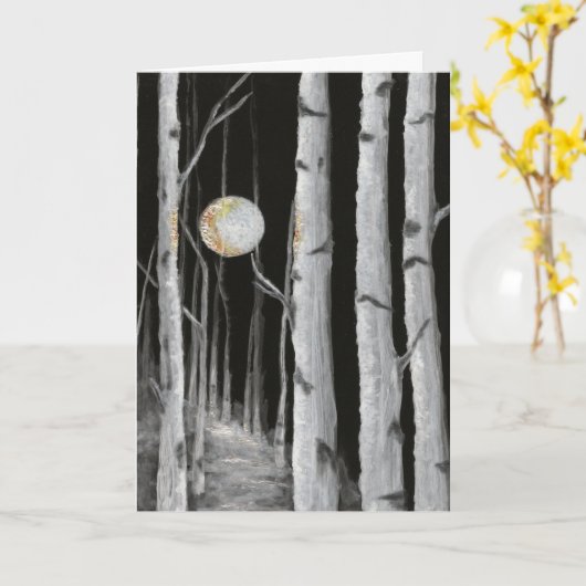 Carte de voeux vide de l'arbre (Fleur jaune)