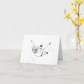 Carte de voeux vide : Grand prospectus (Fleur jaune)