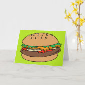 Carte de voeux vide Hamburger (Fleur jaune)