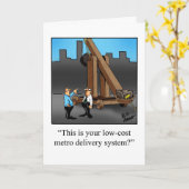 Carte de voeux vide Humor Business Office (Fleur jaune)