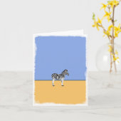 Carte de voeux vide Zebra (Fleur jaune)