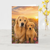 Carte de vœux vierge A&B #1 (Fleur jaune)