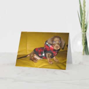 Carte de voeux vierge à chiot mignonne