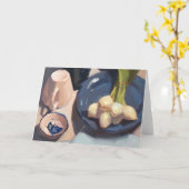 Carte de voeux vierge, art original de Sarah Sedwi (Fleur jaune)