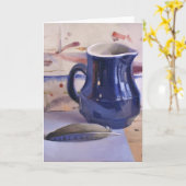 Carte de voeux vierge, art original de Sarah Sedwi (Fleur jaune)