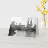 Carte de voeux vierge 'Automne à New York' (Fleur jaune)