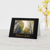 Carte de voeux vierge 'Automne Gold' (Fleur jaune)
