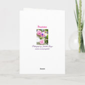 Carte de vœux vierge aux pivoines roses (Dos)