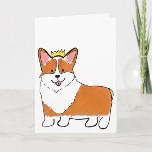Carte de vœux vierge avec corgi royal