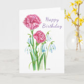 Carte de voeux vierge avec des fleurs de naissance (Fleur jaune)