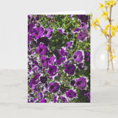 Carte de vœux vierge avec fleurs violettes (Fleur jaune)