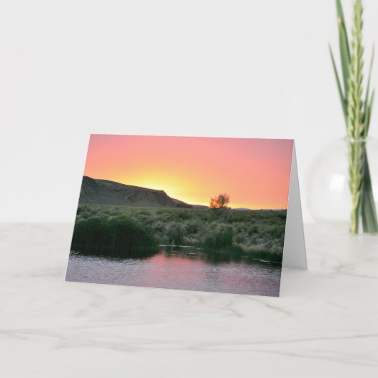 Carte de voeux vierge avec la photo Desert Sunset (Devant)