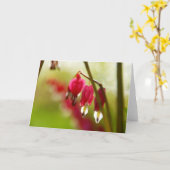 Carte de vœux vierge avec photo de Bleeding Hearts (Fleur jaune)