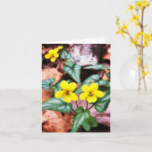 Carte de voeux vierge avec thème nature (Fleur jaune)