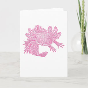 Carte de vœux vierge Axolotl - ROSE