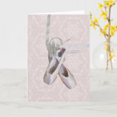 Carte de voeux vierge 'Ballet & Lace' (Fleur jaune)