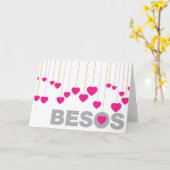 Carte de vœux vierge Besos (Fleur jaune)