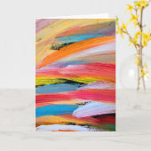 Carte de voeux vierge Brush Strokes (Fleur jaune)