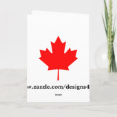 Carte de vœux vierge CANADA (Dos)