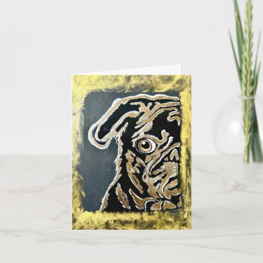 Carte de voeux vierge carlin (Devant)