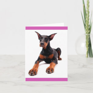 Carte de vœux vierge Chien Doberman Pinscher