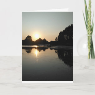 Carte de vœux vierge - Coucher de soleil à Tofino
