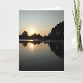 Carte de vœux vierge - Coucher de soleil à Tofino
