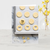 Carte de voeux vierge de biscuits (Fleur jaune)