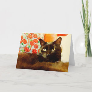 Carte de voeux vierge de chat