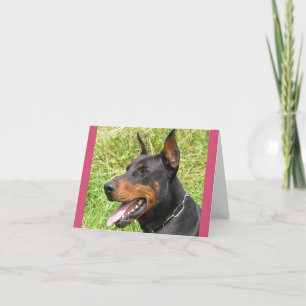 Carte de vœux vierge de chiot Doberman Pinscher