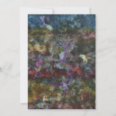 Carte de voeux vierge de colibris en vol (Devant)