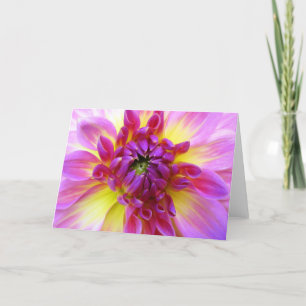 Carte de voeux vierge de dahlia