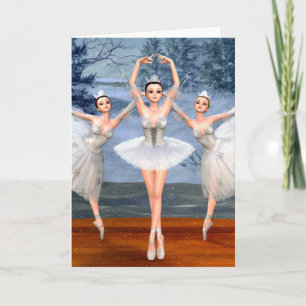 Carte de vœux vierge de danseuses de ballet de Ter