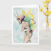 Carte de voeux vierge de "Été-Lueur" (Fleur jaune)