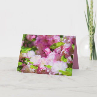Carte de voeux vierge de fleurs d'Apple