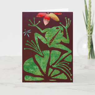 Carte de voeux vierge de grenouille
